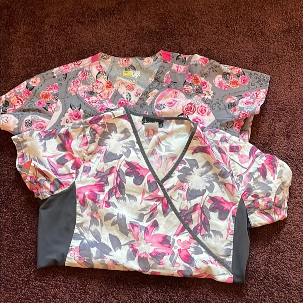 Pink & Grey Nursing Scrubs Bundle